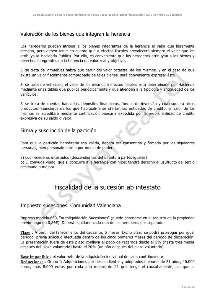 Abintestato descendientes