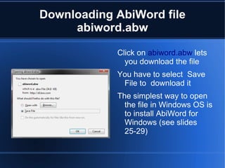 AbiWord Word Processor | PPT