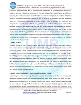 SMART HEALTH CARE: AN IDEAL HEALTH CARE SYSTEM FOR SMART VILLAGE BY ...