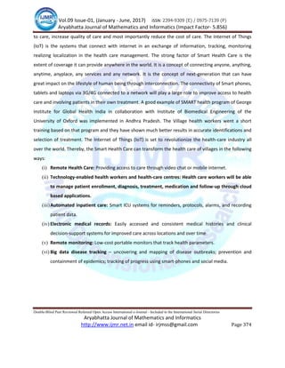 SMART HEALTH CARE: AN IDEAL HEALTH CARE SYSTEM FOR SMART VILLAGE BY ...