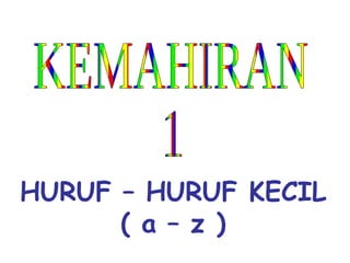 HURUF – HURUF KECIL
      ( a – z )
 