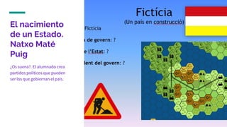 El nacimiento
de un Estado.
Natxo Maté
Puig
¿Os suena?. El alumnado crea
partidos políticos que pueden
ser los que gobiernan el país.
 