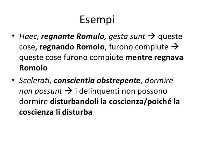 Come Si Traduce L Ablativo Assoluto