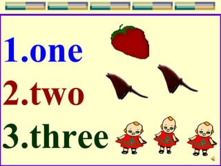 1.one
2.two
3.three
 