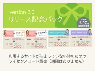 利用するサイトが決まっていない時のための
ライセンスコード販売（期限はありません）

 