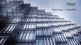 Steel
Rajat Rana | 114ar0013
 