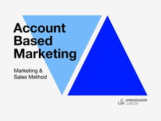 Account
Based
Marketing
Marketing & 

Sales Method
 