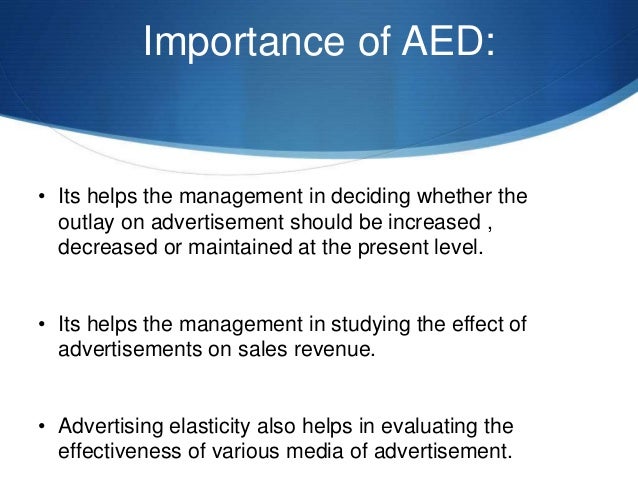 Advertising Elasticity Of Demand With Importance In Real World