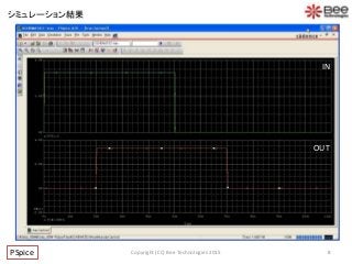 IN
OUT
シミュレーション結果
8PSpice Copyright (CC) Bee Technologies 2015
 