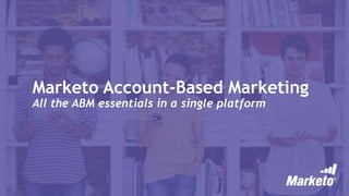 Marketo Account-Based Marketing
All the ABM essentials in a single platform
 
