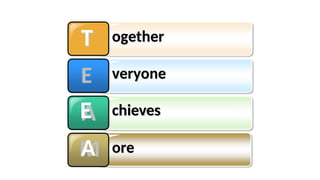 ogether
veryone
chieves
ore
T
E
A
 