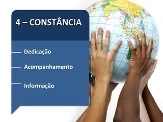 4 – CONSTÂNCIA Dedicação Acompanhamento Informação 