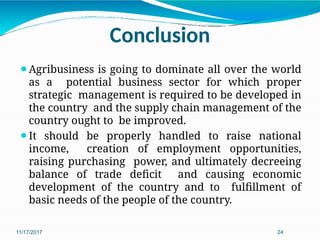 Introduction to Agribusiness management L1 | PPTX