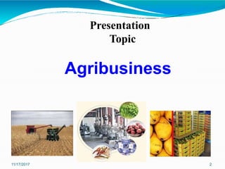 Introduction to Agribusiness management ABM | PPTX