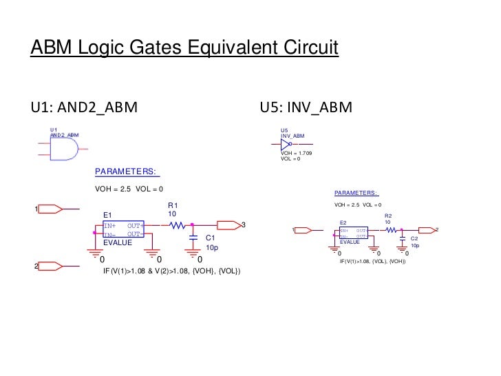 Abm logic gates equivalent circuit