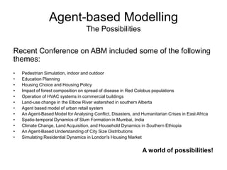 Introduction to Agent-based Modelling | PPTX