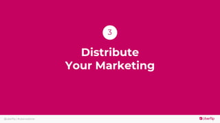 @uberflip | #uberwebinar
Distribute
Your Marketing
3
 