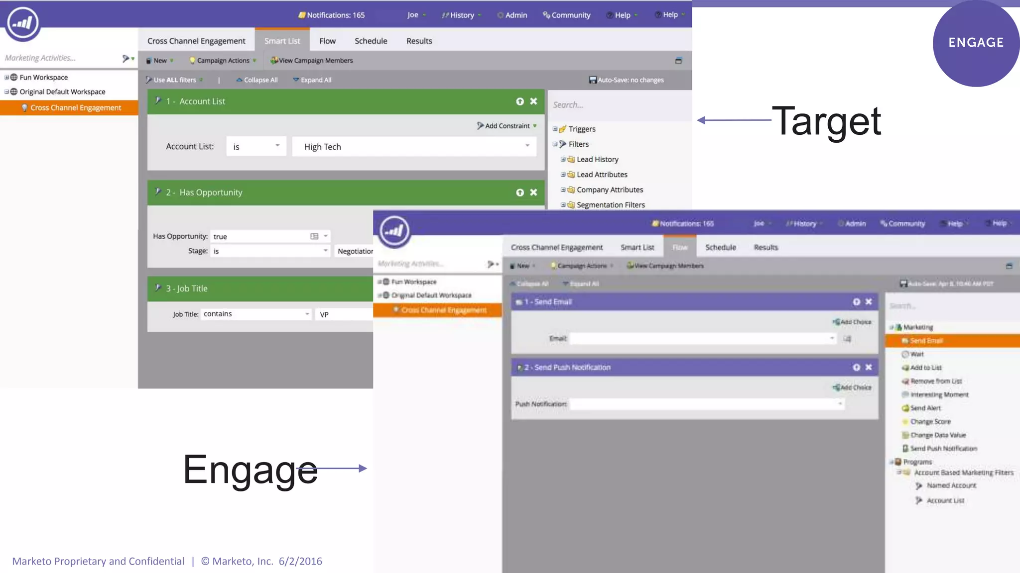 Page 36Marketo Proprietary and Confidential | © Marketo, Inc. 6/2/2016
Target
Engage
 