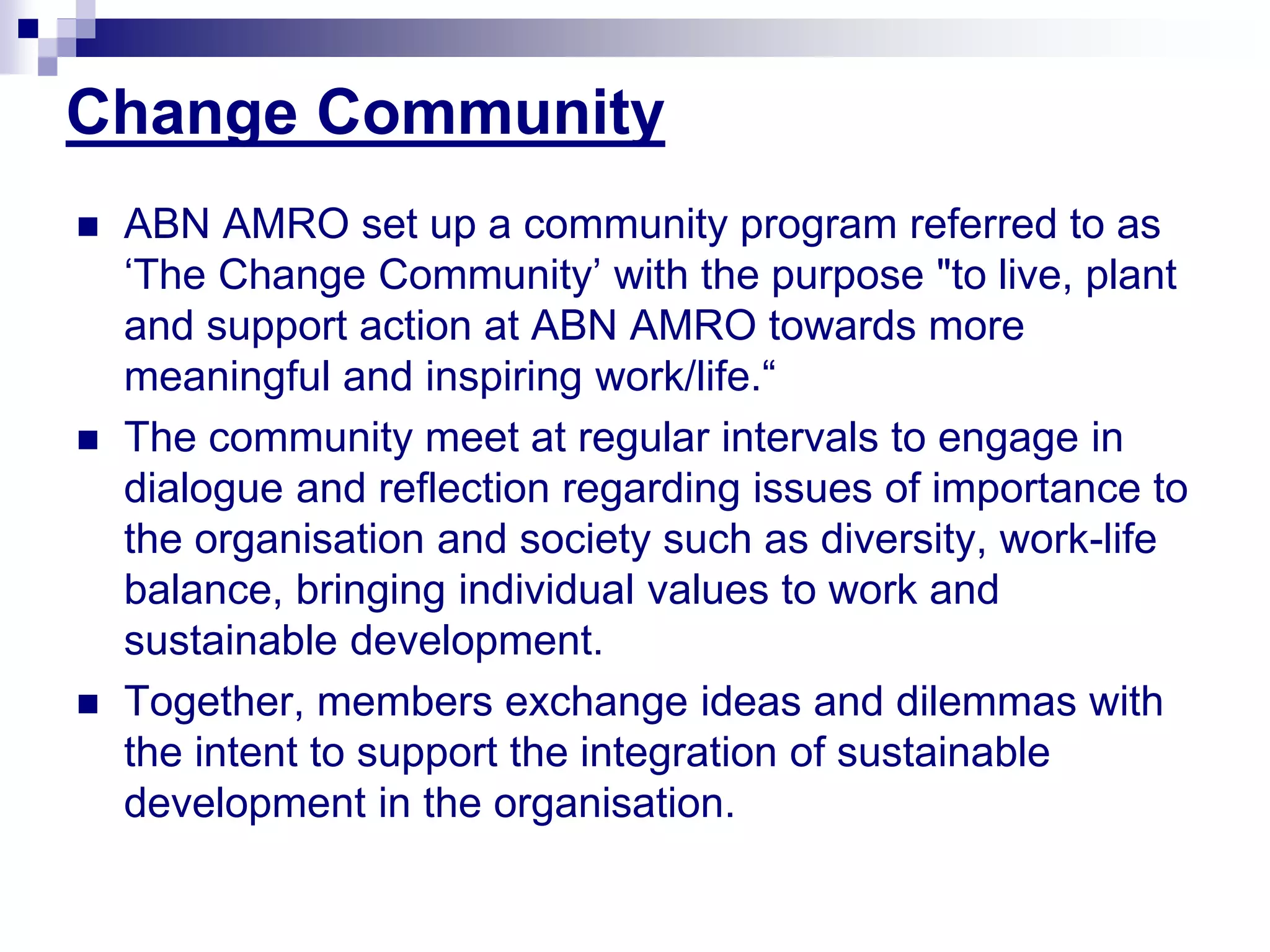 ABN AMRO E-LEARNINGAND CULTURE | PPTX