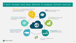 7 work streams have been defined to prepare further scaling
13
 