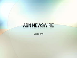 ABN Newswire October 2009 