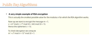• A very simple example of RSA encryption
 