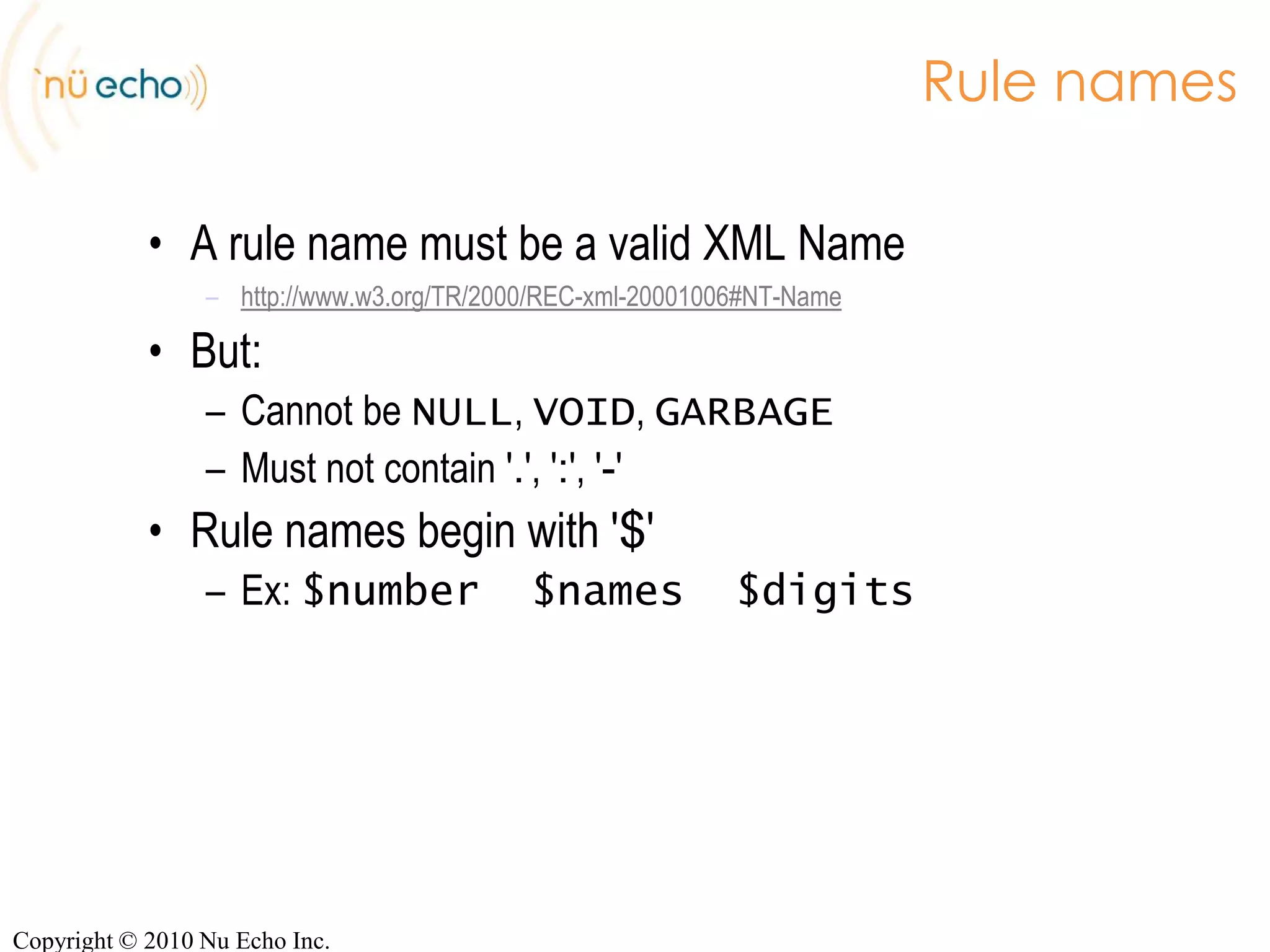 Grammar HeadersSelf-identifying header
