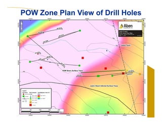 POW Zone Plan View of Drill Holes

 