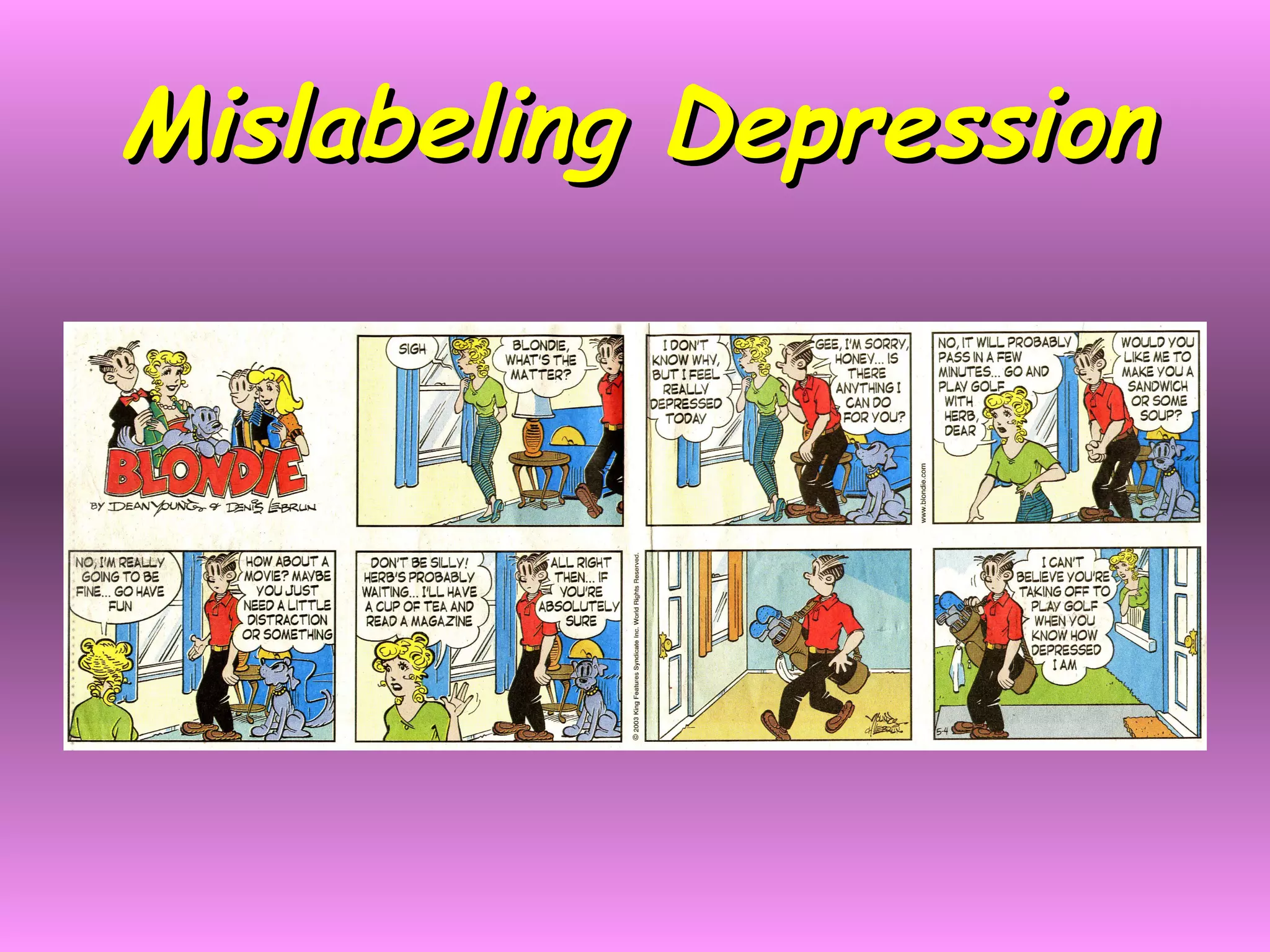 Mislabeling Depression 