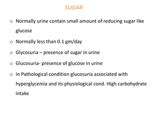 Abnormal constituents of urine | PPT
