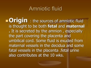 Abnormality of amniotic fluid and cord | PPT