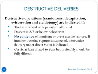 Dustructive Operations Abnormal labor and with good intervention | PPT