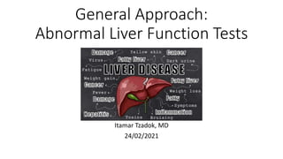 General Approach:
Abnormal Liver Function Tests
Itamar Tzadok, MD
24/02/2021
 