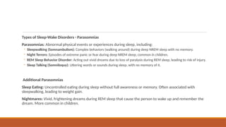 Parasomnia Types ABNORMAL PSYCH.pptx Mental Disorders from DSM | PPTX