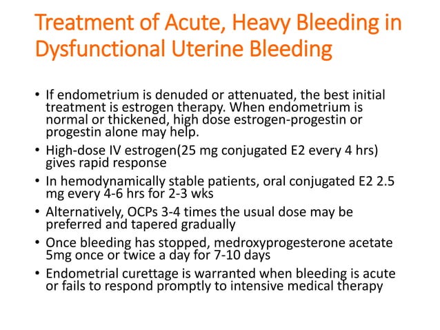 Patterns Of Abnormal Uterine Bleeding