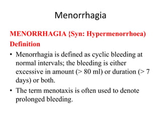 Menorrhagia meaning