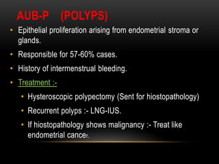 Abnormal uterine bleeding (AUB) | PPTX