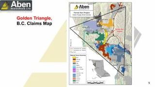 9
Golden Triangle,
B.C. Claims Map
9
 