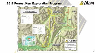 12
12
2017 Forrest Kerr Exploration Program
 
