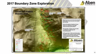 15
15
2017 Boundary Zone Exploration
 