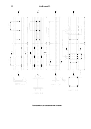 26 NBR 8800/86
Figura 1 - Barras compostas tracionadas
 