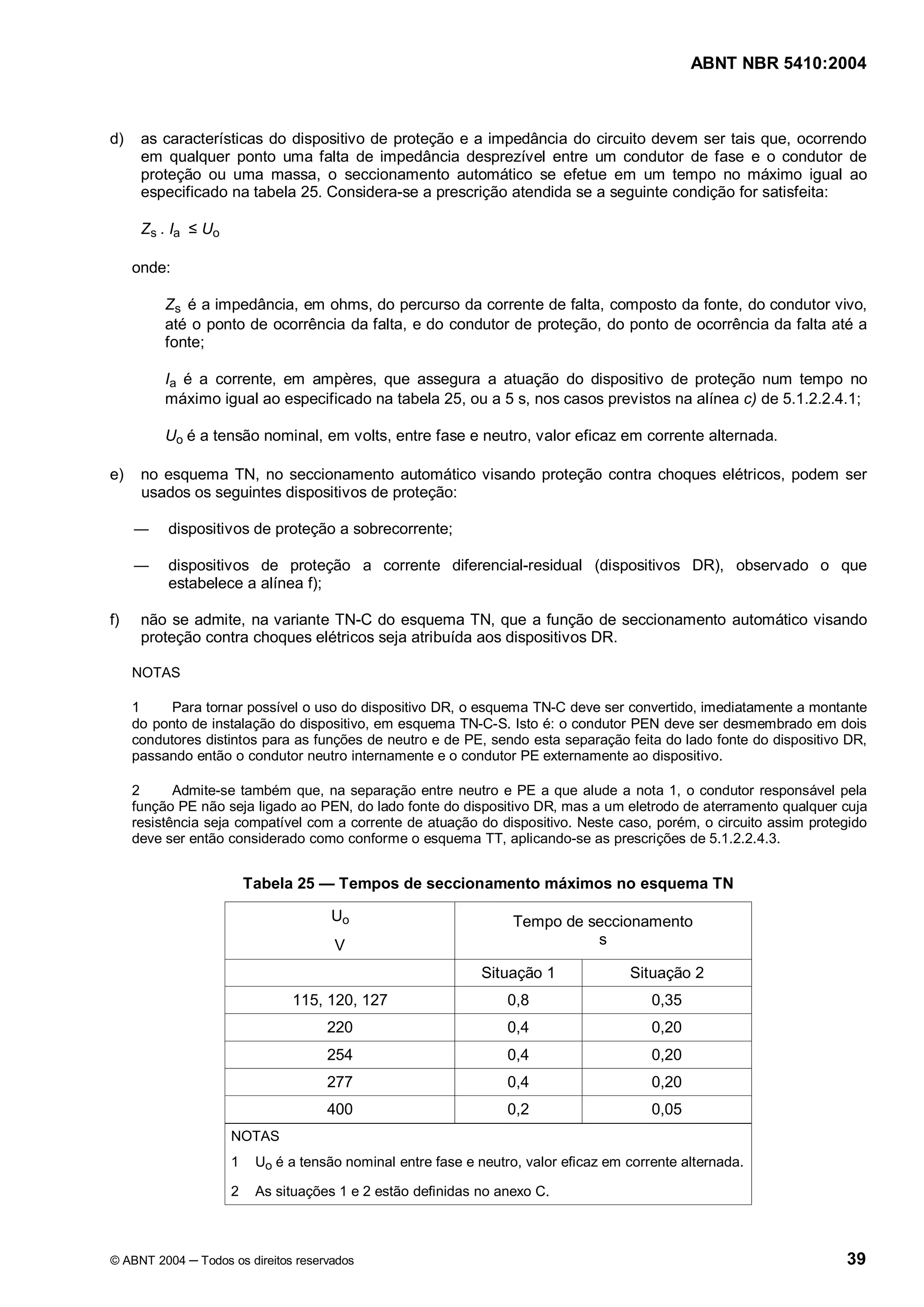 NBR 5410 - Instalações Elétricas em Baixa Tensão | PDF | Science