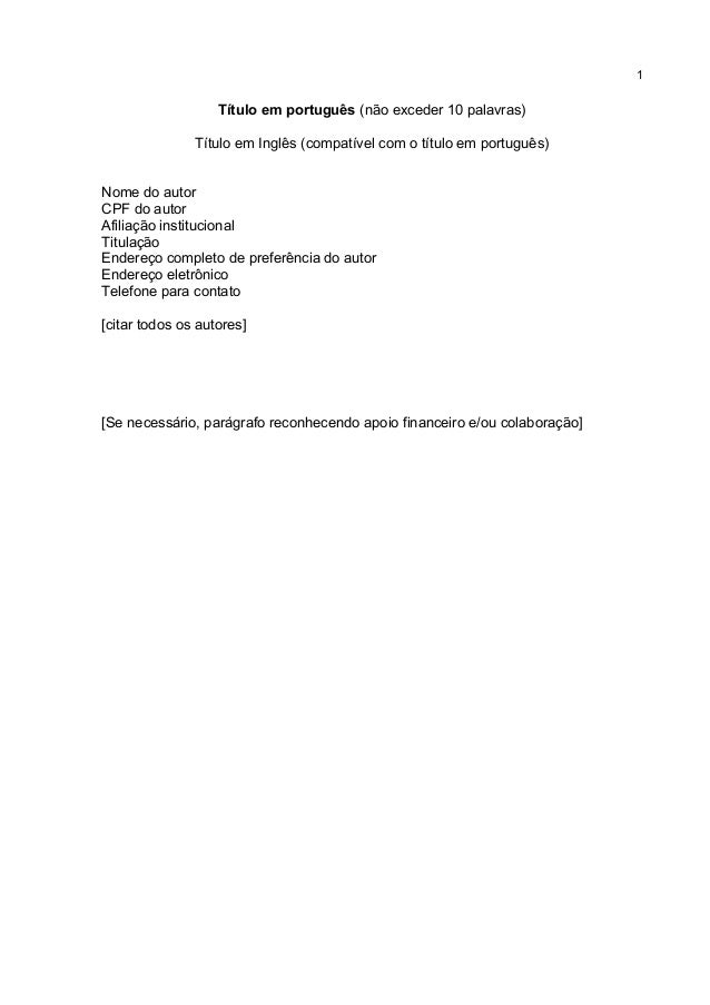 Abnt artigo cientifico