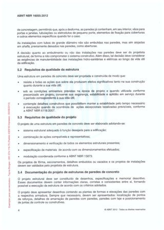 Abnt nbr 16055 parede concreto