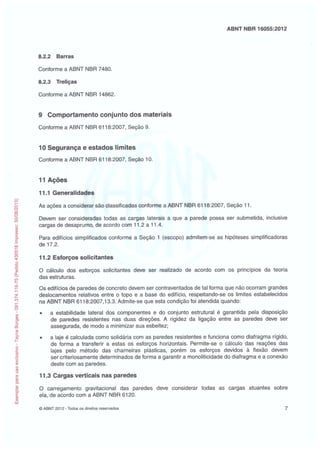 Abnt nbr 16055 parede concreto