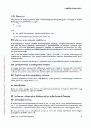 Abnt nbr 16055 parede concreto