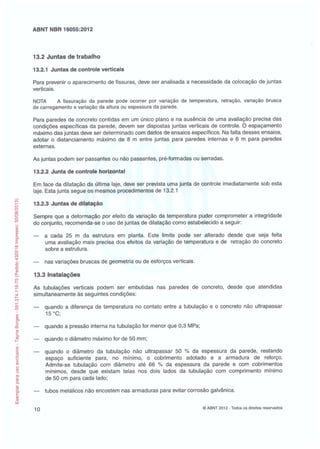 Abnt nbr 16055 parede concreto