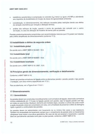 Abnt nbr 16055 parede concreto