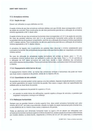 Abnt nbr 16055 parede concreto