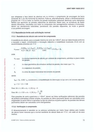 Abnt nbr 16055 parede concreto